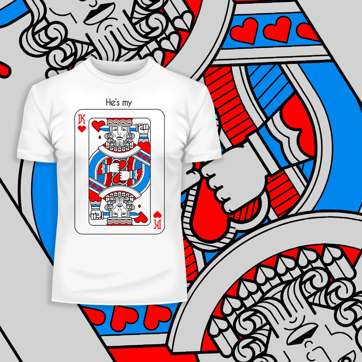 The King Playing Cards Valentine Tees edition - Kuzi Tees