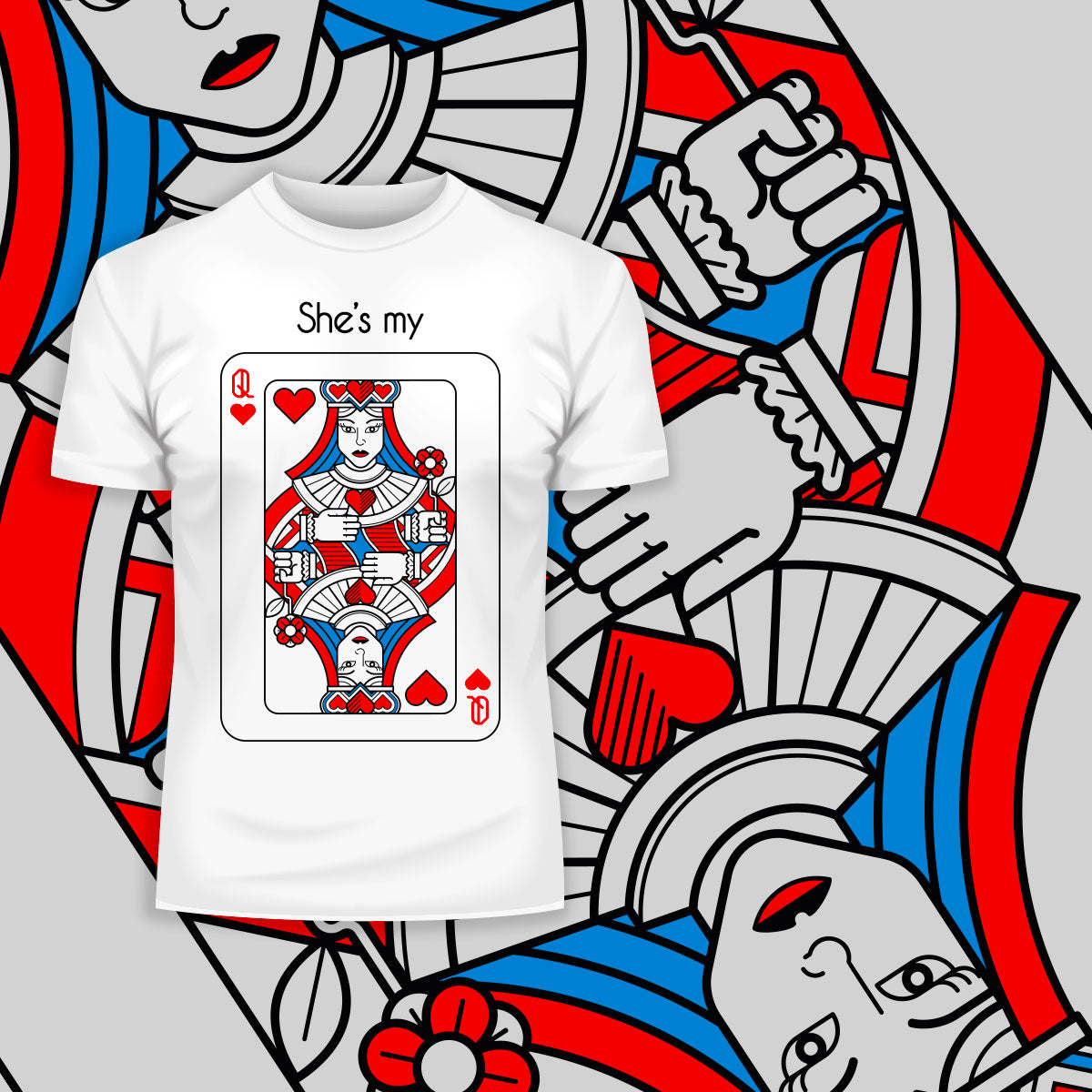 She is my Queen Valentine Tees Edition - Kuzi Tees