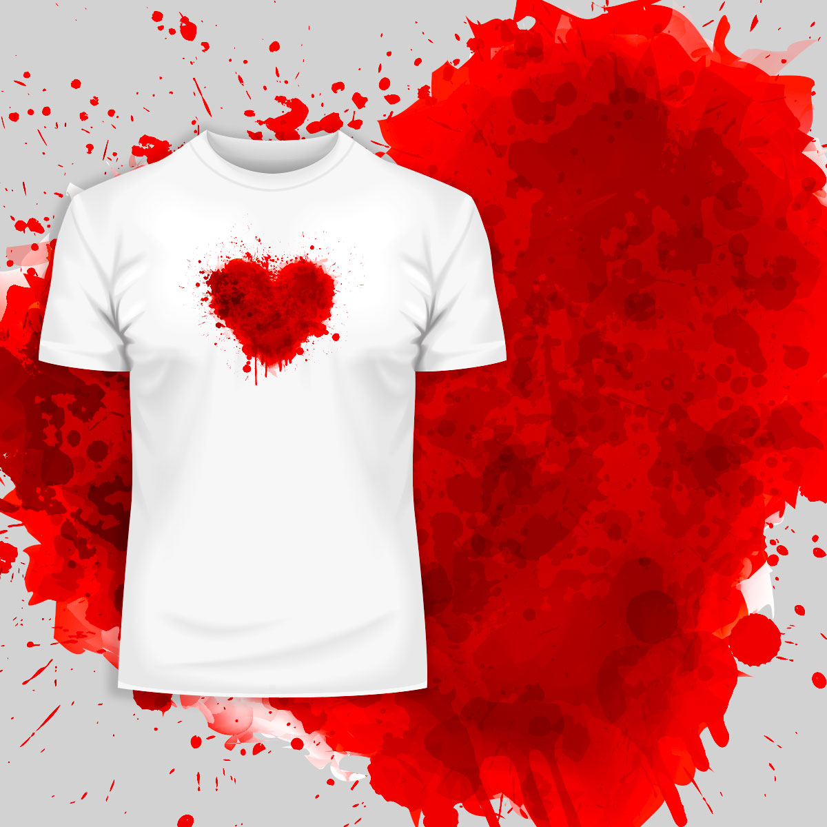 Love abstract watercolour heart Valentine's day Unisex T-shirt - Kuzi Tees