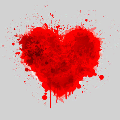 Love abstract watercolour heart Valentine's day Unisex T-shirt - Kuzi Tees