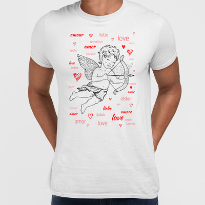 Love angel Amor doing his job - valentine's day T-shirt edition - Kuzi Tees
