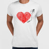 Fingerprint heart love music Valentines unisex T-shirt edition - Kuzi Tees