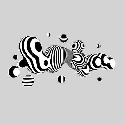 3D Fluid Abstract Zebra Bubble T-shirt Unique Design T-shirt - Kuzi Tees