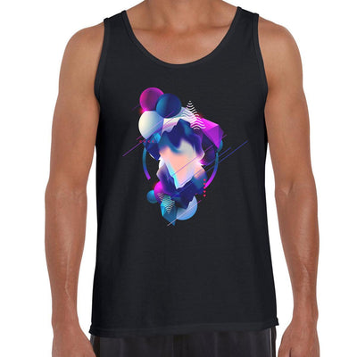 Floating 3D Fluid Abstract Geometric Elements Unique Tank Top - Kuzi Tees