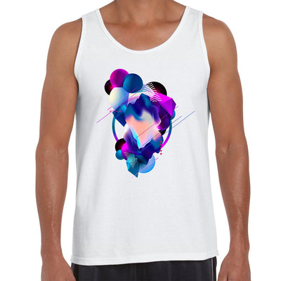 Floating 3D Fluid Abstract Geometric Elements Unique Tank Top - Kuzi Tees