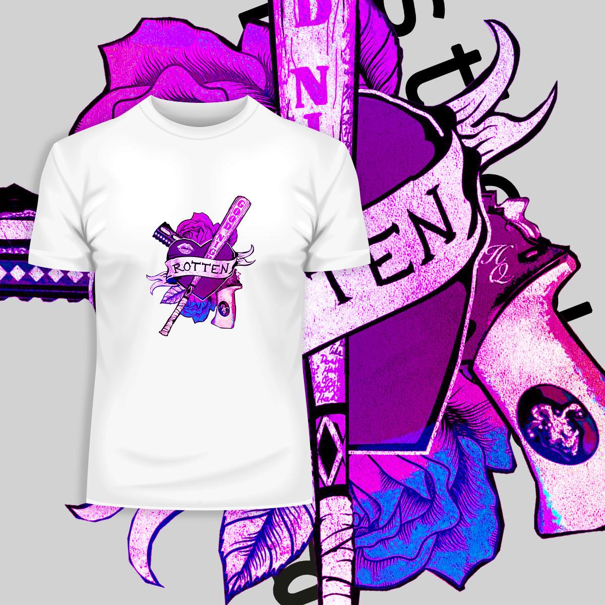 Harley Quinn With Baseball Bat T-Shirt - Kuzi Tees