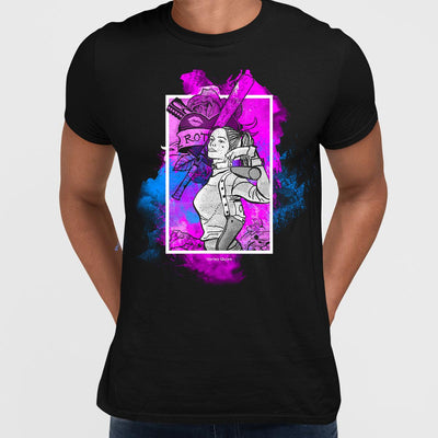 Harley Quinn Portrait With Baseball Bat T-Shirt - Kuzi Tees