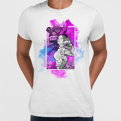 Harley Quinn Portrait With Baseball Bat T-Shirt - Kuzi Tees