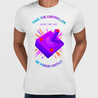 Take the controller Save the day Be proud gamer Old Fashioned Computer Gaming - Kuzi Tees