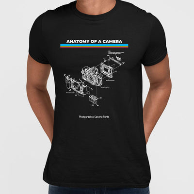 Anatomy of a camera Retro optic camera - Old Fashioned Computer Gaming Character - Kuzi Tees
