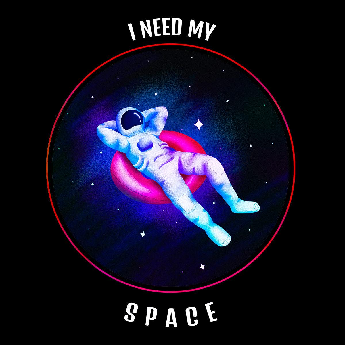 I Need My Space - Retro Astronaut  floating in the space T-shirt - Kuzi Tees