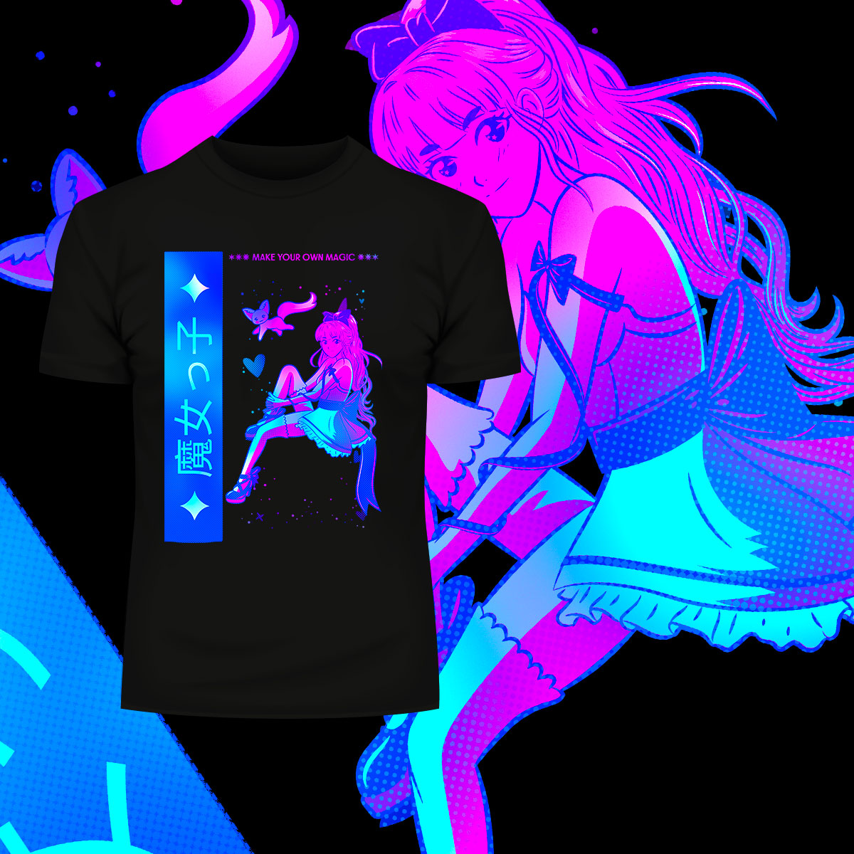 Manga Japanese - Make your own Magic T-shirt for Japanese culture lovers - Kuzi Tees