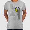 Retro Nemphis Geometric Elements Yellow & Black Abstract T-shirt - Kuzi Tees