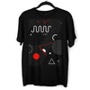 Retro Nemphis Geometric Shape Elements Red & Black Abstract T-shirt - Kuzi Tees