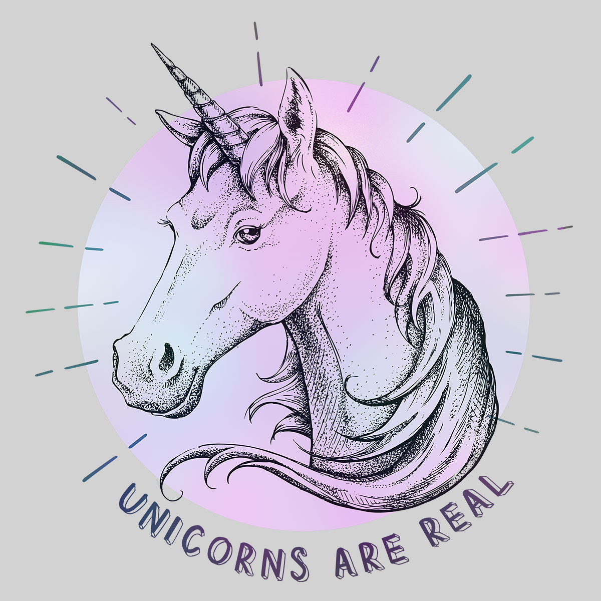 Unicorns Are Real Trending Unisex Black White & Grey T-shirt - Kuzi Tees