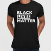 Black Lives Matter Typography Black, White & Grey T-Shirt - Kuzi Tees