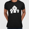 Black Lives Matter Take Action Three Palms Black, White & Grey T-Shirt - Kuzi Tees
