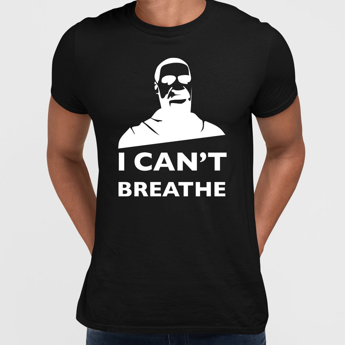Black Lives Matter I Can Not Breathe Black, White & Grey T-Shirt - Kuzi Tees