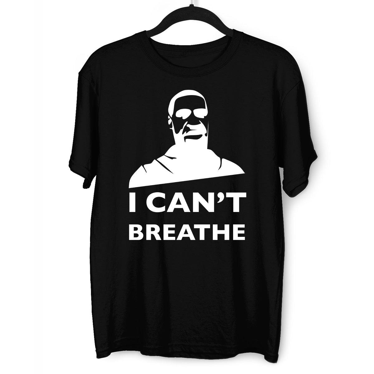 Black Lives Matter I Can Not Breathe Black, White & Grey T-Shirt - Kuzi Tees