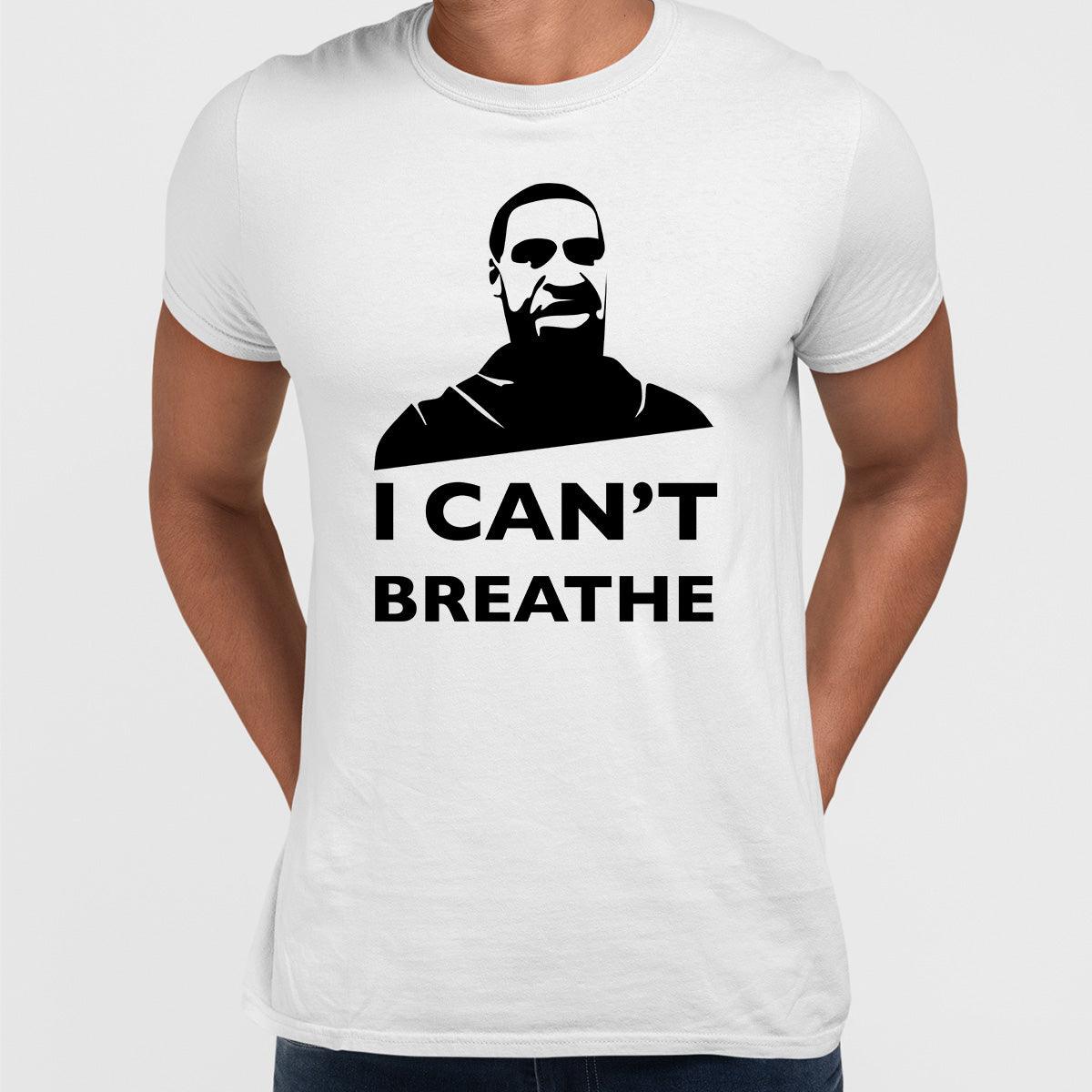 Black Lives Matter I Can Not Breathe Black, White & Grey T-Shirt - Kuzi Tees