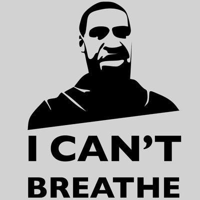 Black Lives Matter I Can Not Breathe Black, White & Grey T-Shirt - Kuzi Tees