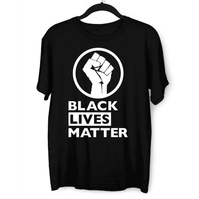 Black Lives Matter Logo Black, White & Grey T-Shirt - Kuzi Tees