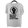 Black Lives Matter Logo Black, White & Grey T-Shirt - Kuzi Tees