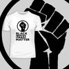 Black Lives Matter Logo Black, White & Grey T-Shirt - Kuzi Tees