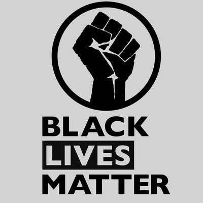 Black Lives Matter Logo Black, White & Grey T-Shirt - Kuzi Tees