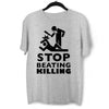 Stop beating killing Black lives matter Black, White & Grey T-Shirt - Kuzi Tees