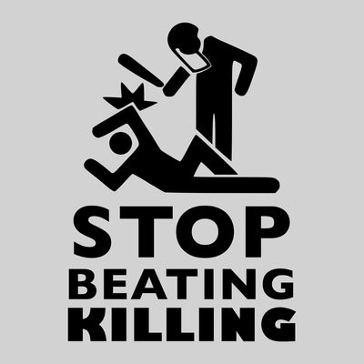 Stop beating killing Black lives matter Black, White & Grey T-Shirt - Kuzi Tees