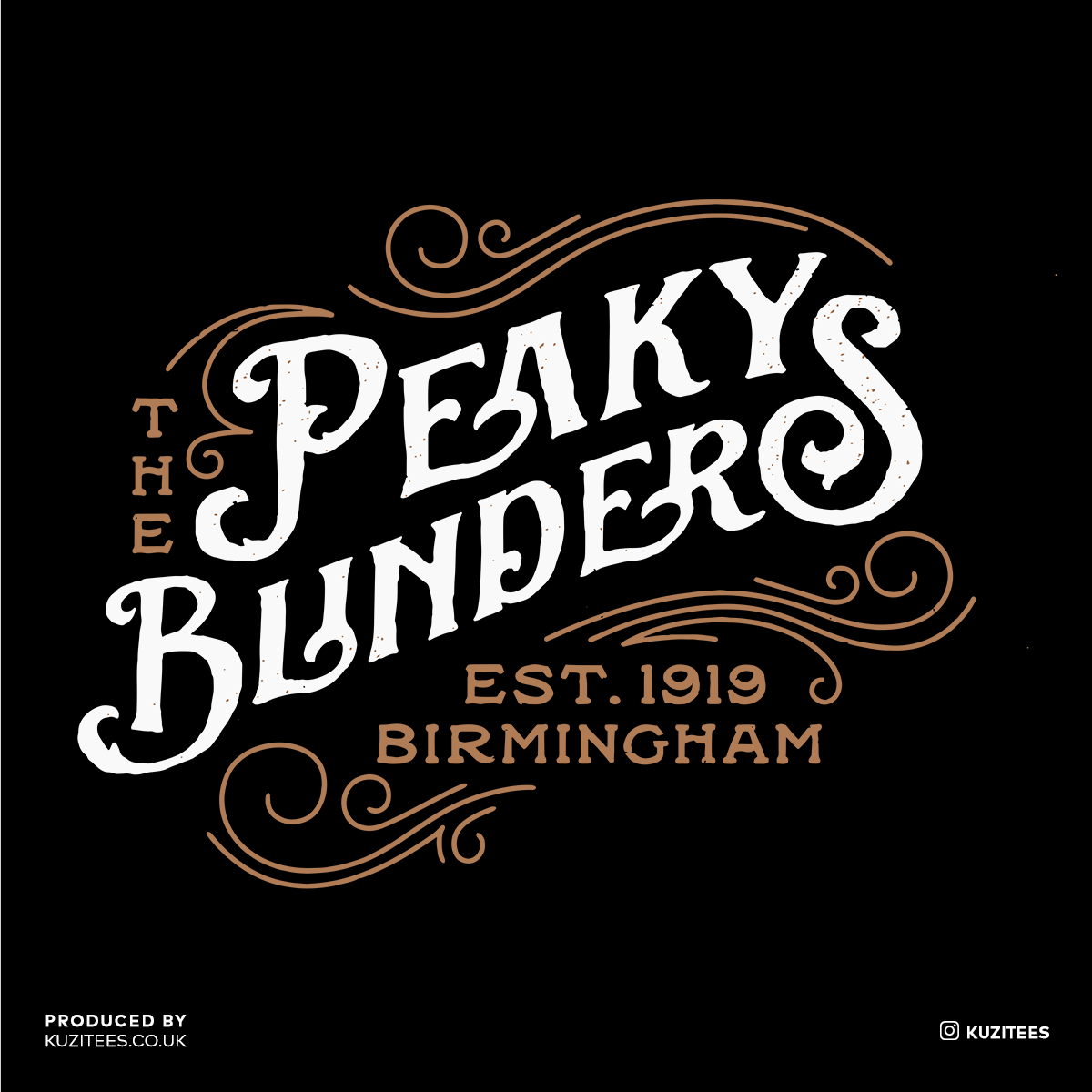 The Peaky Blinders Est Birmingham 1919 Tommy Shelby's Tee Retro Movie - Kuzi Tees