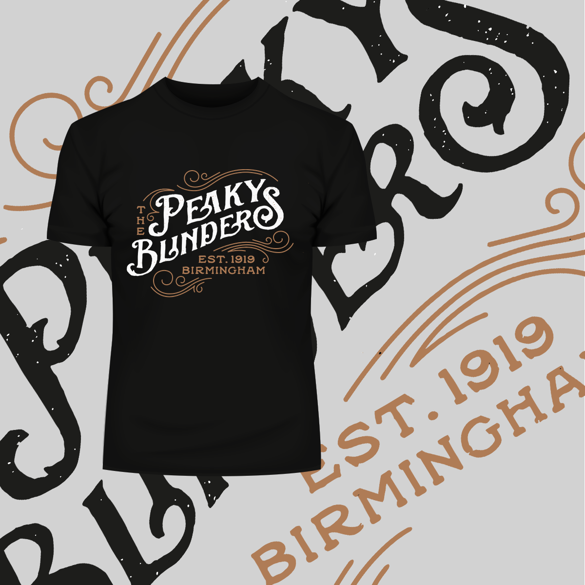 The Peaky Blinders Est Birmingham 1919 Tommy Shelby's Tee Retro Movie - Kuzi Tees