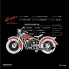 Coffee Roaster Hipster Harley Davidson Biking Columbia Coffee Beans T-Shirt - Kuzi Tees