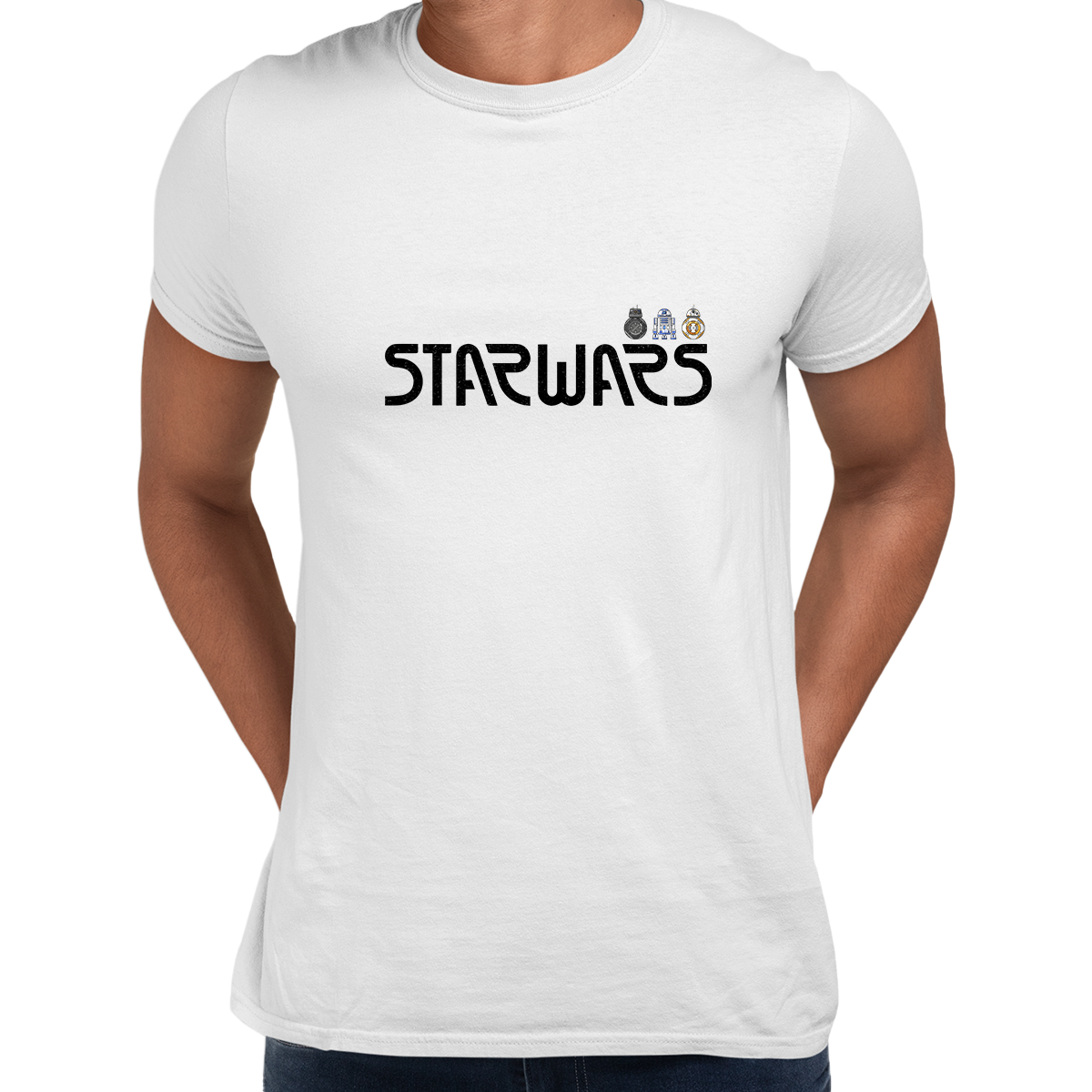 StarWars Droids Crew Neck T-Shirt R2D2 BB8 BB9E - Kuzi Tees