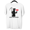 New Social Media Follower Death From a Scythe Crew Neck T-Shirt - Kuzi Tees