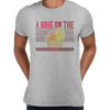 A Bike On The Road Crew Neck T-Shirt For Biking Minds - Kuzi Tees
