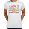 A Bike On The Road Crew Neck T-Shirt For Biking Minds - Kuzi Tees
