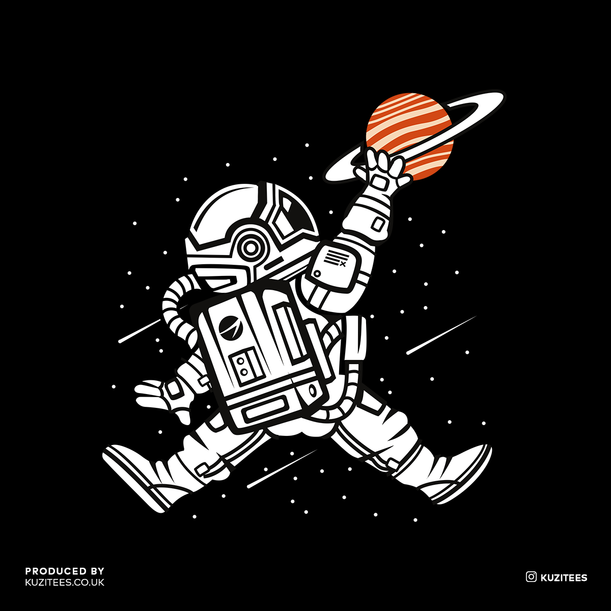 Space Jump Amazing Retro Vintage Crew Neck T-shirt & Tank Top - Kuzi Tees