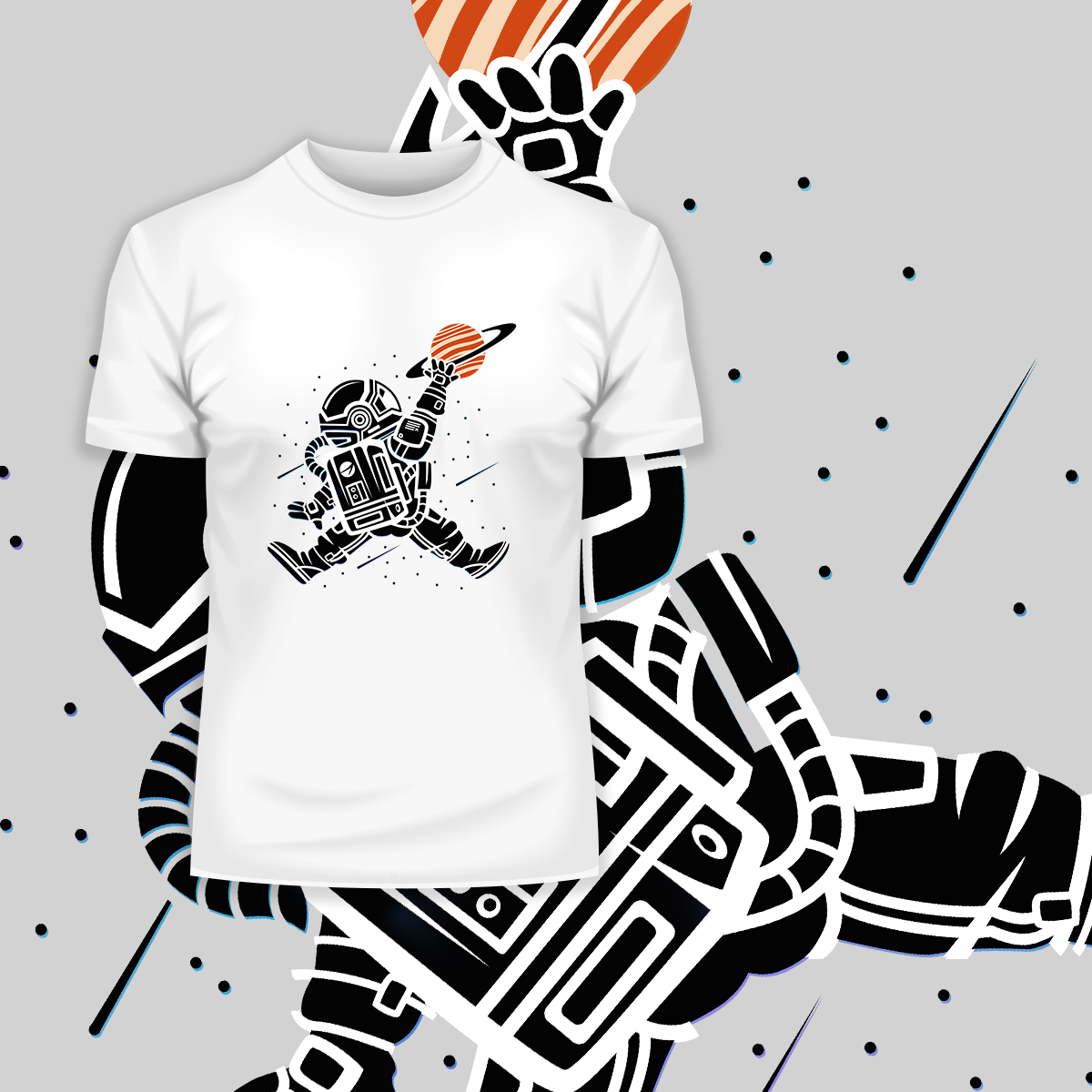 Space Jump Amazing Retro Vintage Crew Neck T-shirt & Tank Top - Kuzi Tees