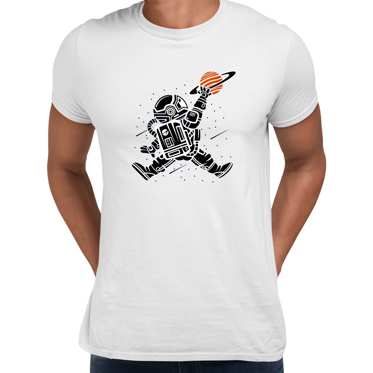 Space Jump Amazing Retro Vintage Crew Neck T-shirt & Tank Top - Kuzi Tees