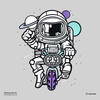 Astronaut on the bike in the Space Amazing Retro Vintage Crew Neck T-shirt & Tank Top - Kuzi Tees