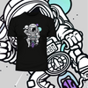 Astronaut on the bike in the Space Amazing Retro Vintage Crew Neck T-shirt & Tank Top - Kuzi Tees