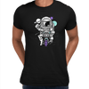 Astronaut on the bike in the Space Amazing Retro Vintage Crew Neck T-shirt & Tank Top - Kuzi Tees