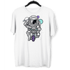 Astronaut on the bike in the Space Amazing Retro Vintage Crew Neck T-shirt & Tank Top - Kuzi Tees