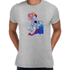 Space Astronaut On Slider Retro T-Shirt Amazing Vintage Crew Neck T-shirt & Tank Top - Kuzi Tees