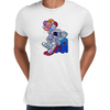 Space Astronaut On Slider Retro T-Shirt Amazing Vintage Crew Neck T-shirt & Tank Top - Kuzi Tees