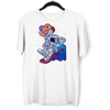 Space Astronaut On Slider Retro T-Shirt Amazing Vintage Crew Neck T-shirt & Tank Top - Kuzi Tees