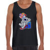 Space Astronaut On Slider Retro T-Shirt Amazing Vintage Crew Neck T-shirt & Tank Top - Kuzi Tees