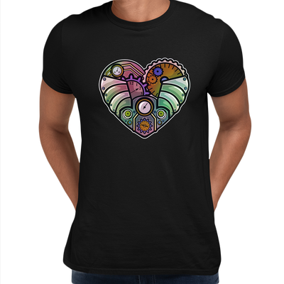 Steampunk Heart Crew Neck T-shirt & Tank Top - Kuzi Tees